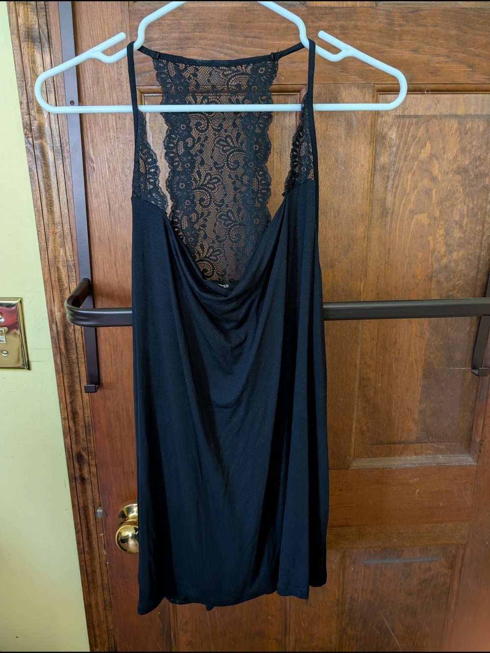 Express Black Lace-Back Tank Top